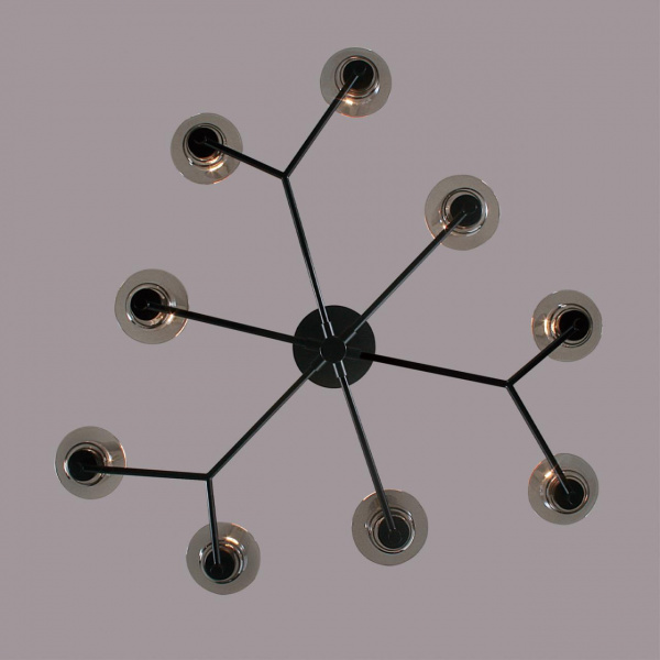 фото Черный/дымчатый/металл/стекло Люстра потолочная E14 9*40W 220V MADONNA CLASSI, арт. 6555/9C