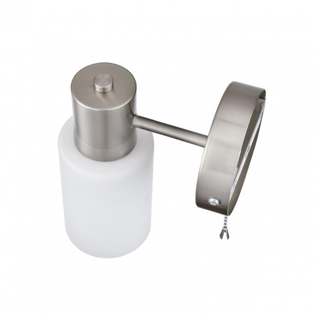 фото Никель/белый металл/стекло Бра Е14 1*40W 220V MAVE COMFI, арт. 8099/1W