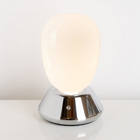 фото Настольная лампа диммируемая 10W 3000K матовый/хром Uovo III Lightstar 807914
