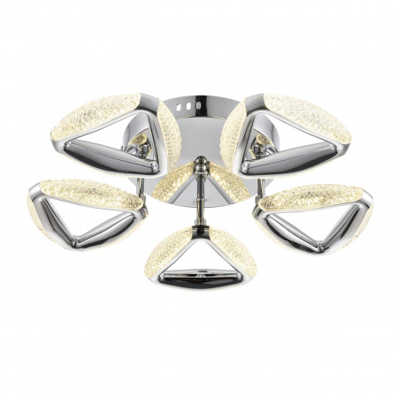 фото Хром, металл/пластик Люстра потолочная с ПДУ LED 65W 3000-6000K 220V RUANA LEDIO, арт. 8239/5CL