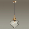 фото Бронзовый/прозрачный/стекло Подвес E14 1*40W KESTA PENDANT, арт. 4950/1