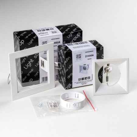 фото Комплект со светильником Domino, белый Lightstar D51606WMOD