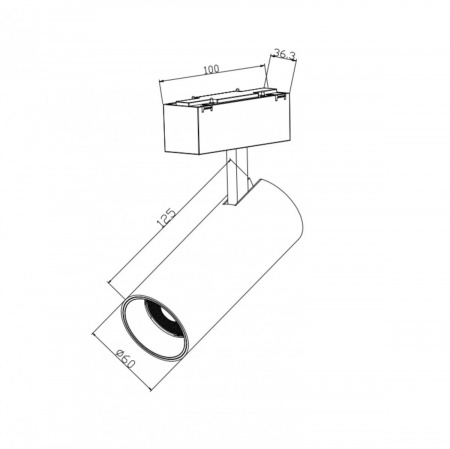 фото LED трековый диммируемый светильник SY Черный 20Вт 4000К, SWG SY-DIM-601202-BL-20-36-NW