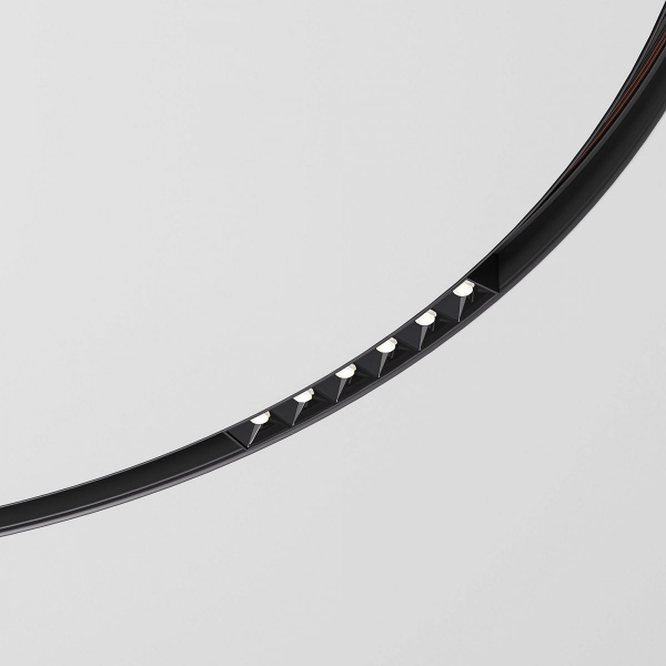 фото Slim Magnetic Трековый светильник для радиусного шинопровода 6W 4200K Intenso чёрный Ø 1200мм 85185/01