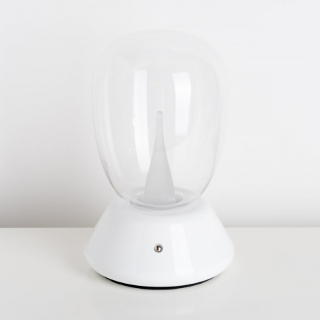 фото Настольная лампа диммируемая 10W 3000K прозрачный/белый Uovo III Lightstar 807906