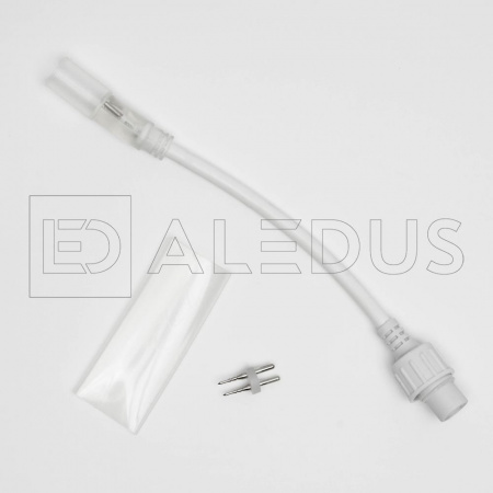 фото Соединитель ALEDUS нить-дюралайт, белый, 2Pin