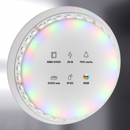 фото Светодиодная лента 24В 5050 21Вт/м Цветная (RGB) 5м IP20 Maytoni 20037, белый