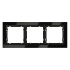 фото Рамка стеклянная VOLTUM S70 на 3 поста, (черный,стекло)