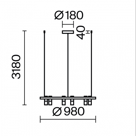 фото Подвесной светильник Maytoni Satellite MOD102PL-L42BK, черный