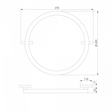 фото Slim Magnetic Трековый светильник 26W 4000K Most чёрный 85523/01