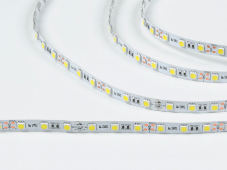 фото Светодиодная лента 5050, 60 LED/м, 14,4 Вт/м, 12В, IP20, Цвет: Холодный белый, SWG560-12-14.4-W-M, катушка 5 м