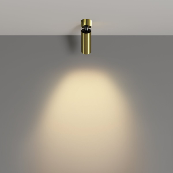 фото Потолочный светильник Maytoni Technical FOCUS LED C055CL-L12W2.7K-W-BS, латунь