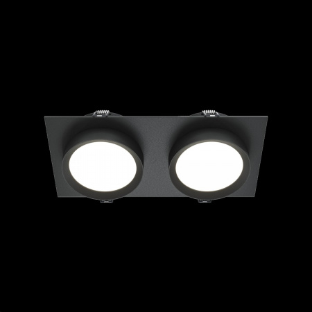 фото Встраиваемый светильник Maytoni Technical Hoop DL086-02-GX53-SQ-B, черный