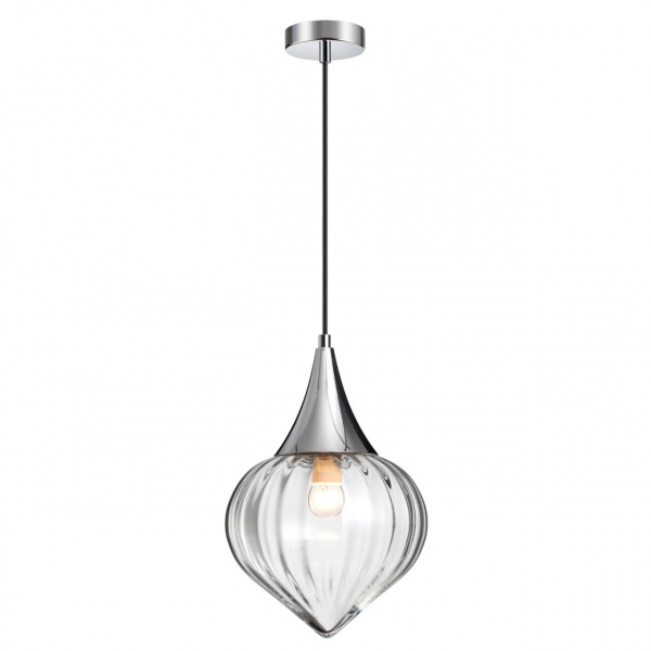 фото Хром/прозрачный/стекло Подвес E14 1*40W KESTA PENDANT, арт. 4949/1