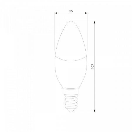 фото Светодиодная лампа "Свеча" Dimmable C35 7W 4200K E14 BLE1448