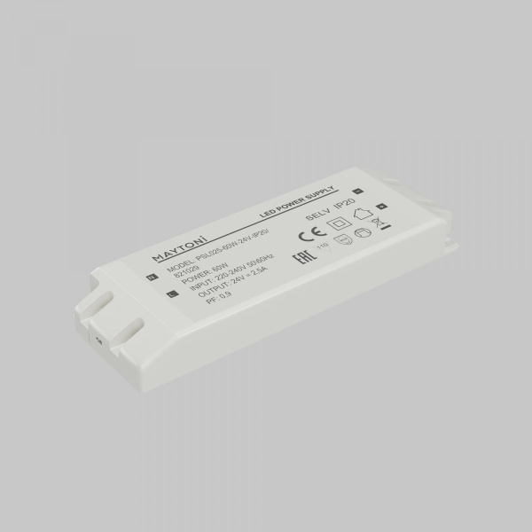 фото Источник напряжения PSL025 24В 60Вт IP20 Maytoni 821029, белый