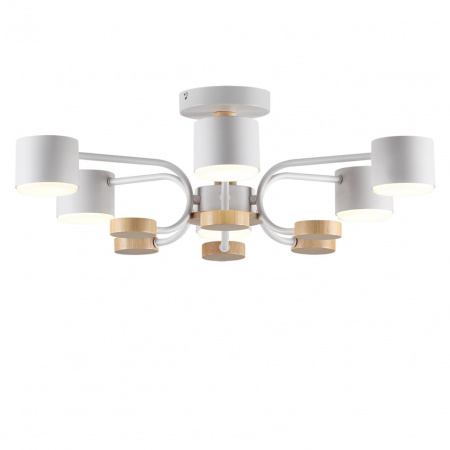 фото Белый, металл/дерево/пластик Светильник потолочный LED GX53 6*9W 220V RONDO COMFI, арт. 8231/6C