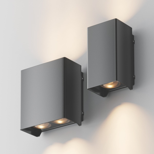 фото Уличный настенный светильник Maytoni Outdoor Shell O570WL-L10B3K, черный