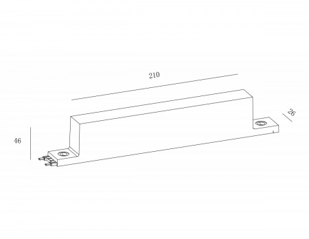 фото Блок питания накладной SWG на трек, системы SLIM белый DRV-SLIM-150-WH, 48В, 150W, DRV-SLIM-150-WH