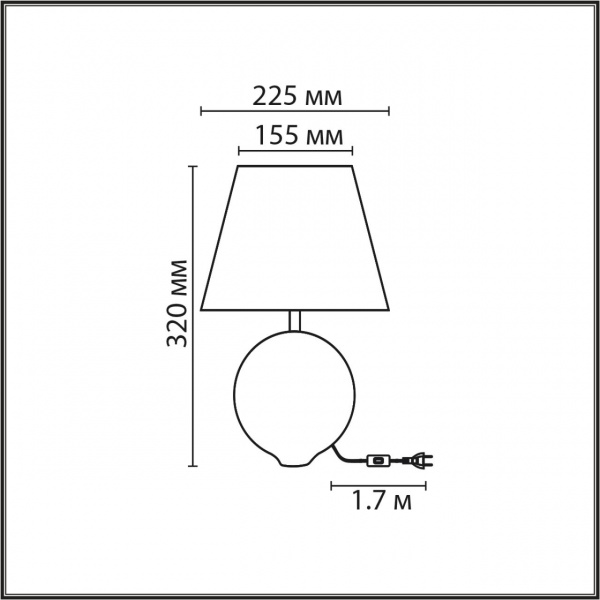 фото Бирюзовый/серебро, керамика/текстиль Настольная лампа Е27 1*60W 220V TAPALA MODERNI, арт. 8140/1T