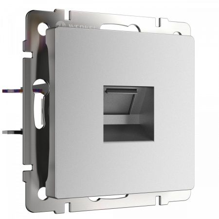 фото Розетка Ethernet RJ-45 (серебряный матовый) W1181065
