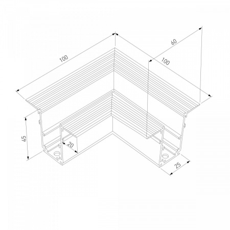 фото Slim Magnetic Коннектор угловой для встраиваемого шинопровода белый 85092/11