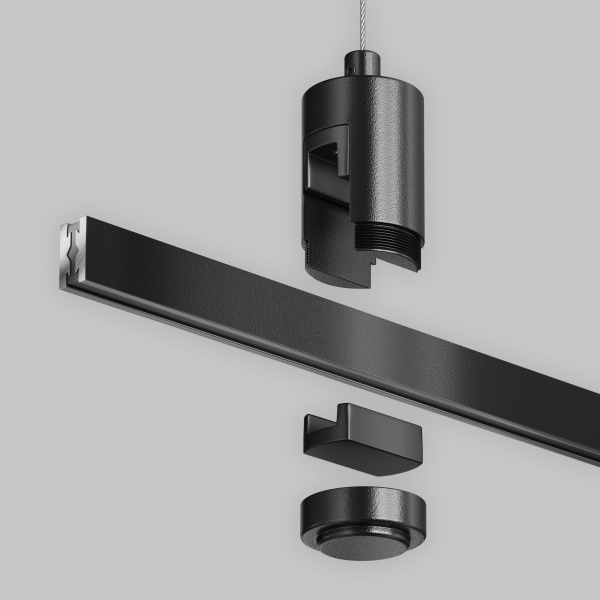фото Подвес тросовый Hang одинарный Flarity черный Maytoni Technical TRA157SW-S1-B