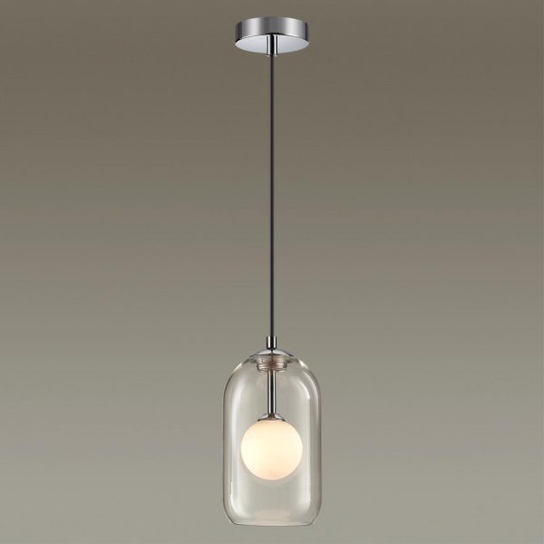 фото Хром/ белый/прозрачный/стекло Подвес G9 1*40W LOSTAR PENDANT, арт. 4953/1
