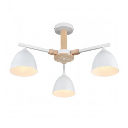 фото Белый/белый металл, дерево/металл Люстра потолочная Е27 3*60W 220V COLANGE MODERNI, арт. 8095/3C