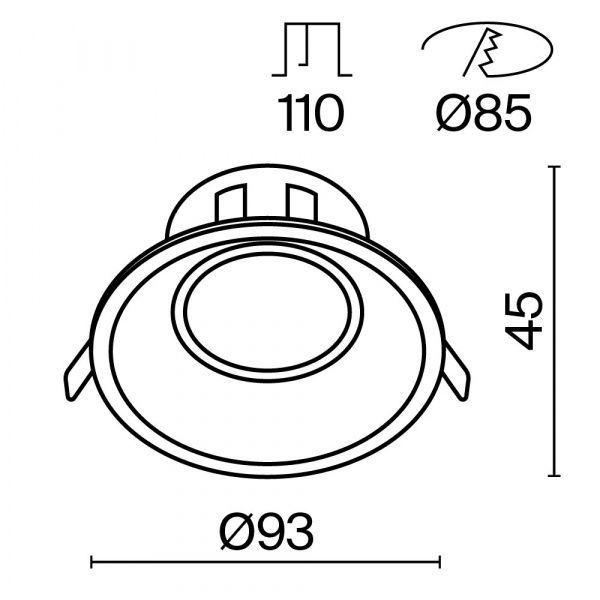 фото Встраиваемый светильник Maytoni Technical Dot DL028-2-01B, черный