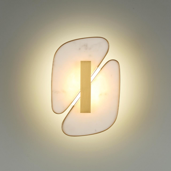 фото Металл/золотой/искусственный мрамор/акрил Настенный светильник IP20 LED 10W 3000K 220V CHIARA L-VISION, арт. 6638/10WL