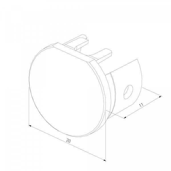 фото Mini Magnetic Заглушки для шинопровода Round 2шт 85202/00