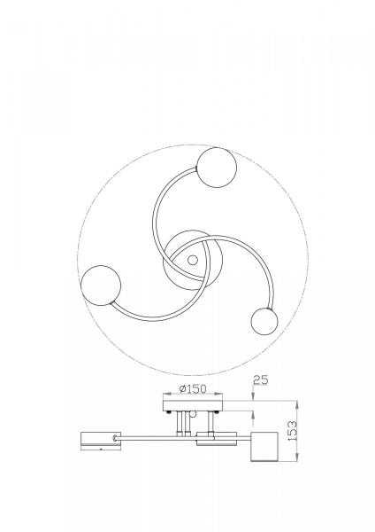 фото Потолочный светильник Freya FR6048CL-L6B, черный