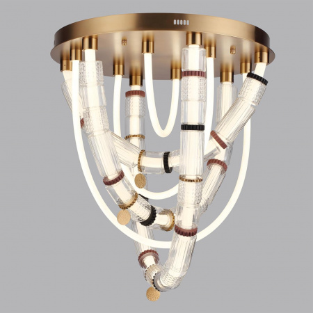 фото Сатин.латунь/терракот/черный Люстра потолочная LED 80W 4000K COLLIER L-VISION, арт. 5455/80CL