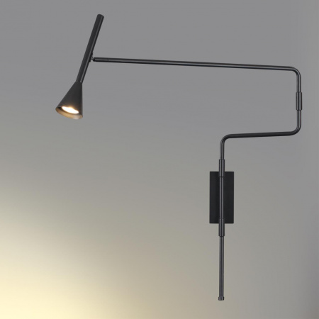 фото Настенный светильник черн/металл/металл с выкл. IP20 LED GU10 9W 220V IZZY HIGHTECH, арт. 7031/1W