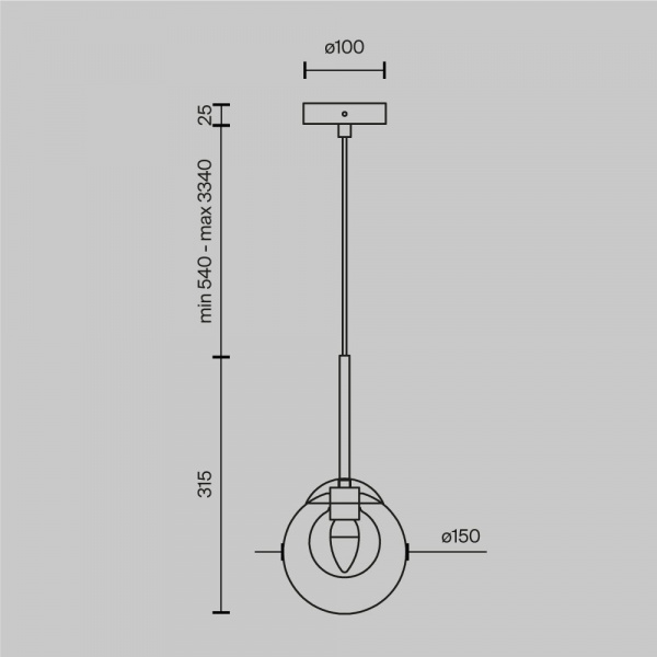 фото Подвесной светильник Maytoni Basic form MOD521PL-01G1, золото