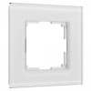 фото Рамка из стекла на 1 пост Senso белый soft-touch W0013101