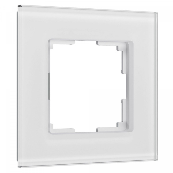 фото Рамка из стекла на 1 пост Senso белый soft-touch W0013101
