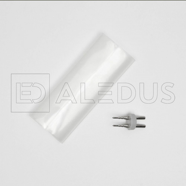 фото Соединитель ALEDUS нить-дюралайт, белый, 2Pin