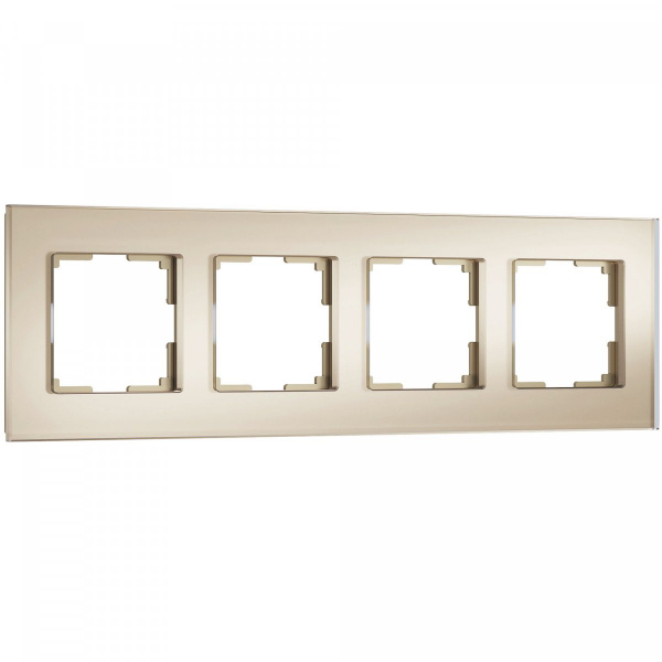 фото Рамка из стекла на 4 поста Senso шампань soft-touch W0043111