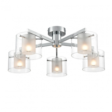 фото Металл/стекло, хром/прозрачный Люстра потолочная E14 5*40W 220V VERDI MODERNI, арт. 8261/5C