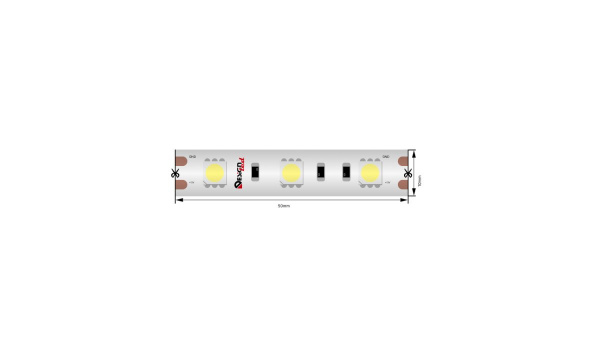 Лента светодиодная SWG DSG 5050 W 60L-12V-IP65, 6000 K, 300 LED, 14.4W/m, LUX, катушка 5 м