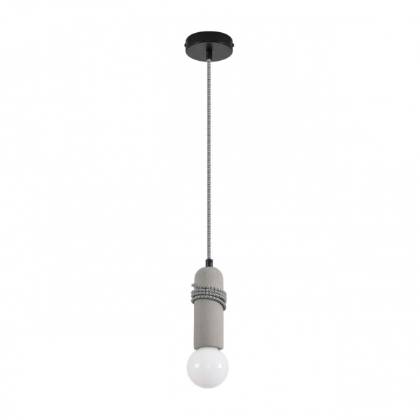 Черный/серый, металл/бетон Подвес E27 LED 10W 220V TESLA ECO, арт. 8365/1A