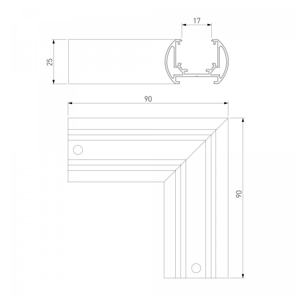 фото Slim Magnetic Коннектор угловой для шинопровода Round накладной 85135/00