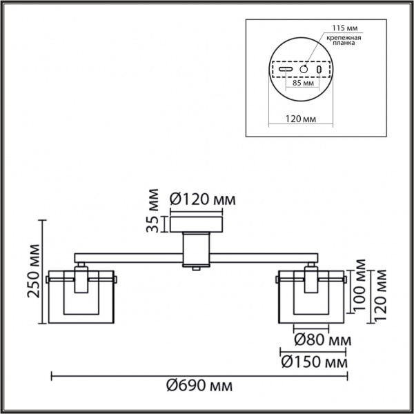 фото Металл/стекло, хром/прозрачный Люстра потолочная E14 5*40W 220V VERDI MODERNI, арт. 8261/5C