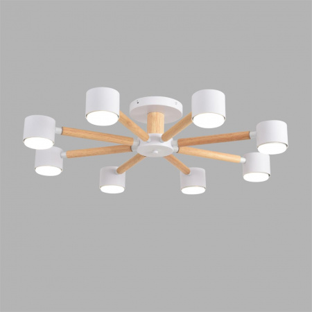 фото Белый, дерево/металл Светильник потолочный GX53 LED 8*7W 220V VUDI COMFI, арт. 8306/8C