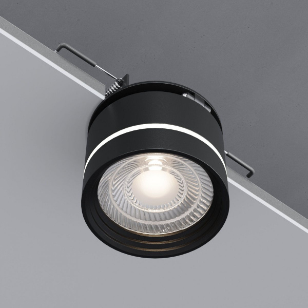фото Встраиваемый поворотный светодиодный светильник 8W 4200K чёрный 25035/LED