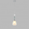 фото Хром/белый/прозрачный, металл/стекло/хрусталь Подвес E27 1*60W 220V GANNA MODERNI, арт. 8293/1A