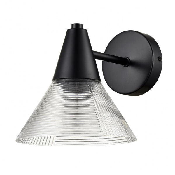 Черный/прозрачный, металл/стекло Бра E27 1*60W 220V CORNE MODERNI, арт. 6595/1W