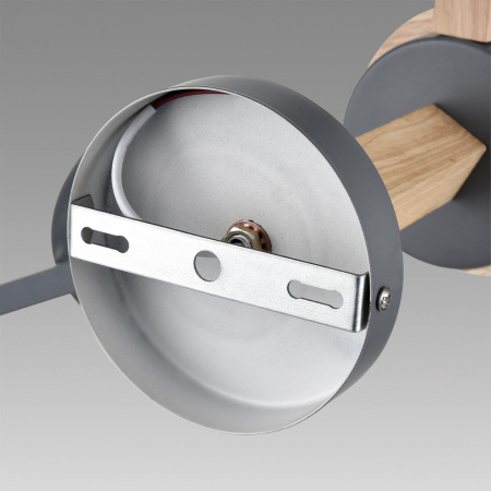 фото Серый/серый металл, дерево/металл Люстра потолочная Е27 3*60W 220V COLANGE MODERNI, арт. 8096/3C